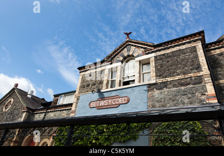 railway station building at Betws-Y-Coed, North Wales Stock Photo