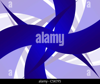 An abstract design template with blue swoosh lines. Stock Photo