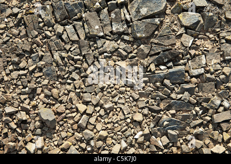 Detail of greywacke or graywacke, a type of sandstone, Algarve, Portugal Stock Photo