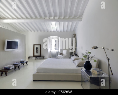 Bedroom in a contemporary house Stock Photo