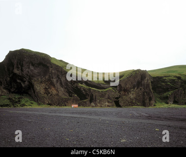 Landscape in Iceland. A small house on the cliff. Stock Photo