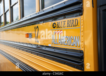 yellow american bluebird school bus in nashville tennessee usa Stock Photo