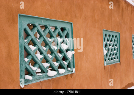 Mabel Dodge Lujan house in winter Stock Photo