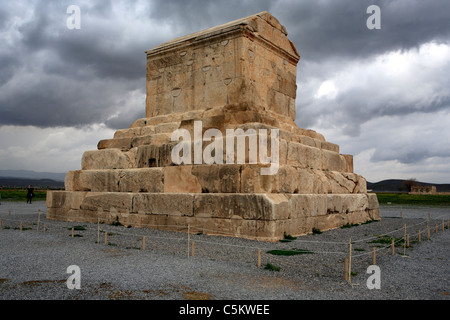 Tomb of Cyrus the Great (6th century BC), UNESCO World Heritage Site, Pasargadae, province Fars, Iran Stock Photo