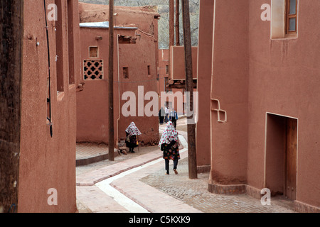 Traditional village houses, Abyaneh, province Isfahan, Iran Stock Photo