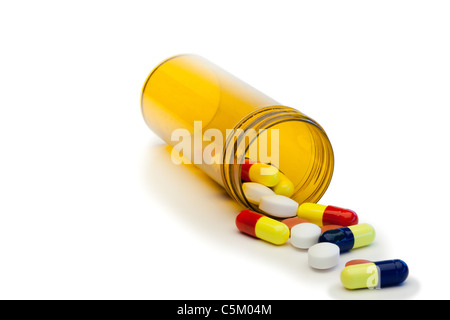 Spilled pills Stock Photo