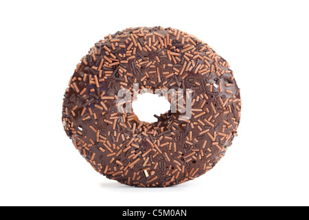 Chocolate doughnut isolated Stock Photo