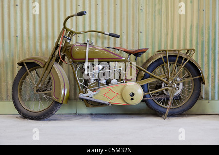 Vintage Harley Davidson motorcycle Stock Photo