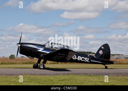 De Havilland DHC-1 Chipmunk 22, reg G-BCSL, at Breighton Stock Photo