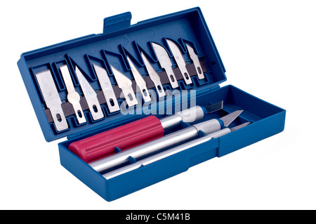 chisel kit isolated on a white background Stock Photo
