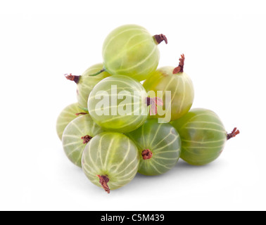 Pyramid of gooseberry isolated on white background Stock Photo