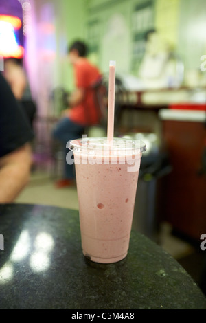 strawberry milkshake in an ice cream parlour Nashville Tennessee USA Stock Photo