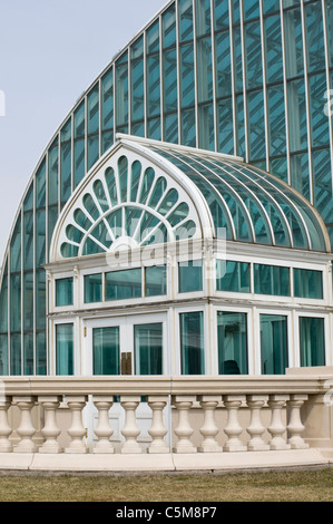 como park mcNeely conservatory facade and surrounding balustrade in saint paul minnesota Stock Photo