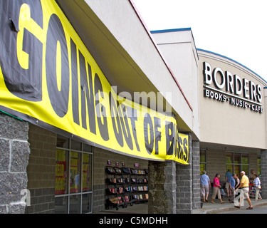 Borders book store going out of business has a clearance sale. Stock Photo
