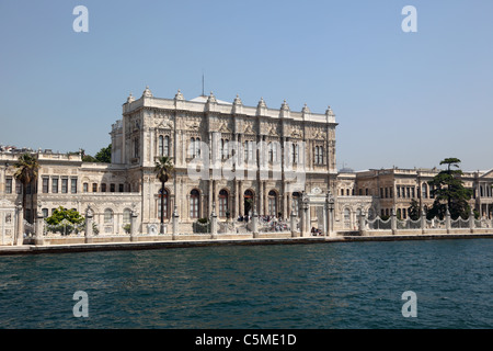 View of Dolmabahce palace from the Bosphorus, Istanbul, Turkey Stock Photo