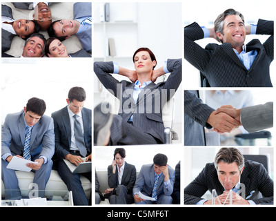 Collage of business people Stock Photo