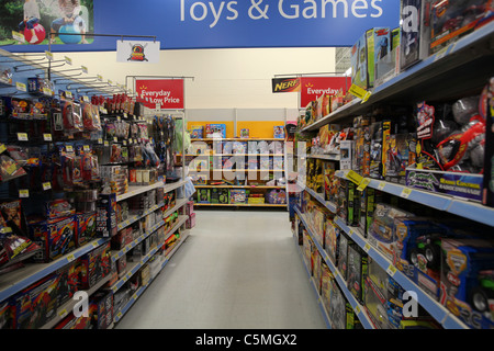 Walmart Toys and Games section in Walmart supercentre in Kitchener Ontario Canada 2011 Stock Photo