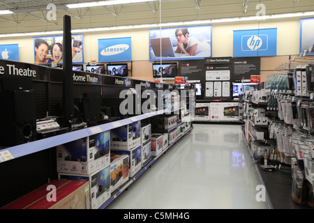 Entertainment section in Walmart supercenter in Kitchener Ontario Canada 2011 Stock Photo