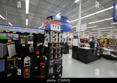 Entertainment section in Walmart supercenter in Kitchener Ontario Canada 2011 Stock Photo