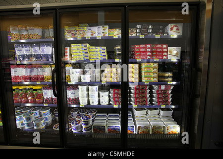 Dairy section of a Walmart supercenter in Kitchener, On, Canada 2011 Stock Photo