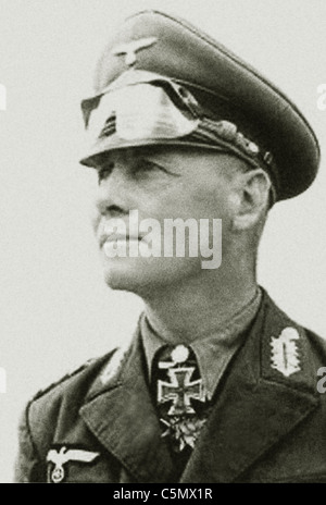 Erwin Rommel was one of Germany's most respected military leaders in World War Two. From the archives of Press Portrait Service. Stock Photo