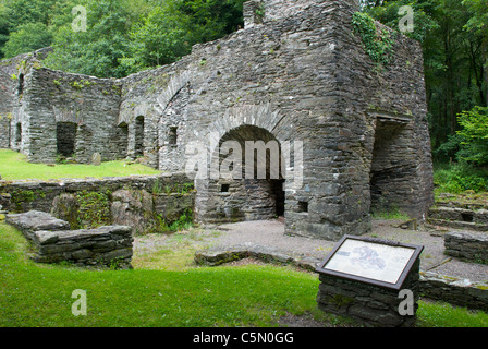 The restored remains of the Duddon Iron Works and furnace, near Broughton, Cumbria, England UK Stock Photo