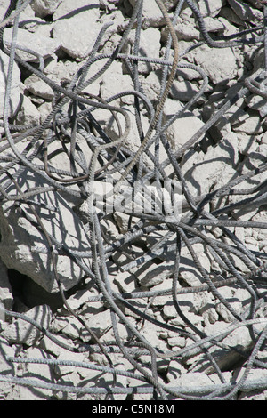 rubble on construction building site Stock Photo