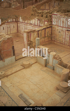 Terrace houses also called the houses of the rich Ephesus Turkey Stock Photo