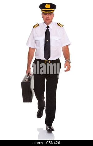 Photo of an airline pilot wearing the four bar Captains epaulettes ...