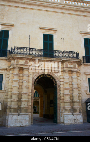 Exterior of the Grand Master's Palace now the Presidential Office and Malta's Parliament house Valletta Malta Stock Photo