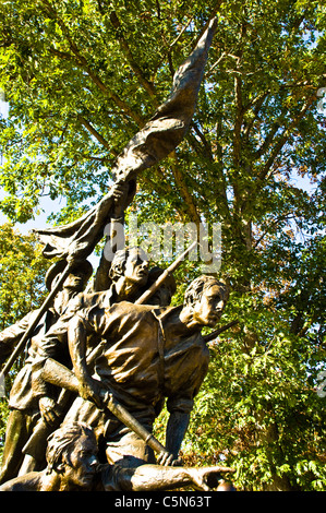 The North Carolina Monument is a North Carolina memorial of the American Civil War commemorating the 32 Carolina regiments. Stock Photo