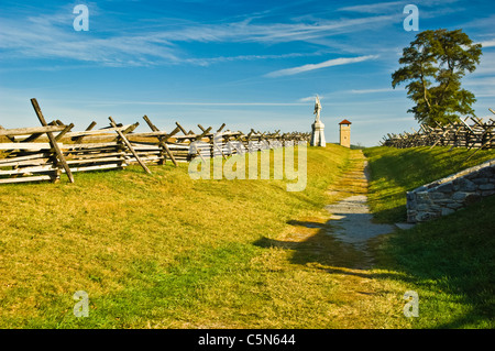 One of these particular battles was fought at a place called Sunken Road or 'Bloody Lane' Antietam Nat'l Battlefield, Maryland. Stock Photo