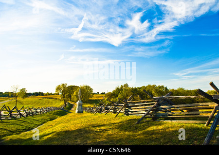 One of these particular battles was fought at a place called Sunken Road or 'Bloody Lane' Antietam Nat'l Battlefield, Maryland. Stock Photo
