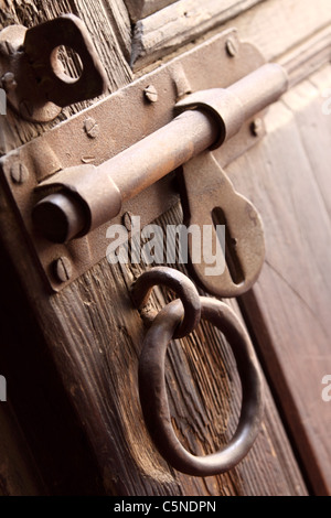Lock on gate of el Sultan hassan  mosque , Cairo Egypt Stock Photo