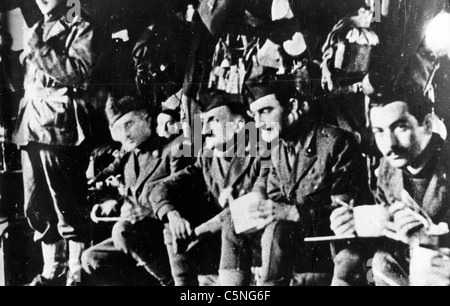 Italian soldiers in a german concentration camp after the 11 September 1943 Stock Photo