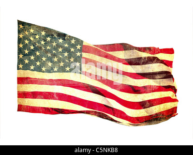 Grunge image of american flag Stock Photo