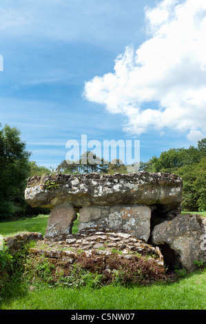 Tinkinswood megalith neolithic burial site chamber neolithic Cowbridge South Wales UK Stock Photo