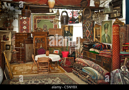 Mustafa Kemal Ataturk Turkey President Portrait Antalya Turkey bazaar market old town city Kaleici Stock Photo