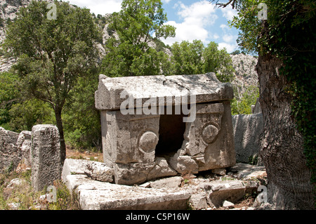 Tomb Tombs Termessos  Antalya Turkey  Pisidian city 400 BC Stock Photo