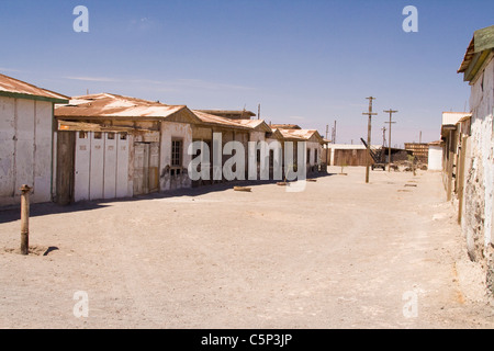 Deserted nitrate town Humberstone, ghost town, Chile, South America Stock Photo