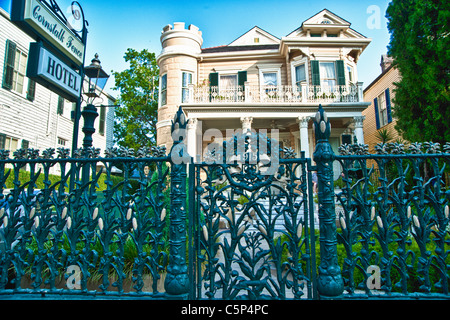 The Cornstalk Fence Hotel. Royal Street, New Orleans. Stock Photo