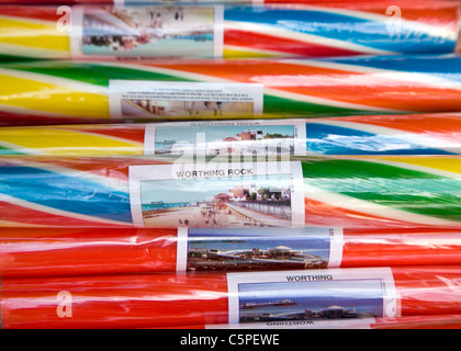 Sticks of British Seaside Rock Stock Photo