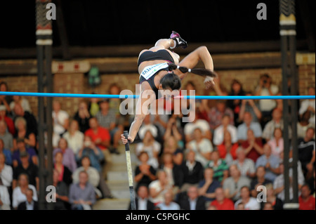 Stockholm 2011 07 29 DN-galan Diamond League - Yelena Isinbayeva RUS wins the pole vault Stock Photo