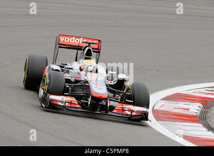 Lewis Hamilton (GBR), McLaren Mercedes during the German Formula One Grand Prix at Nuerburgring Stock Photo