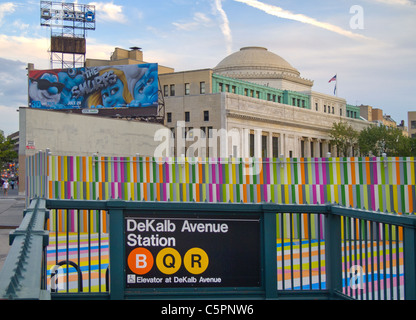 Dekalb Market at the Dekalb Avenue subway station in Brooklyn NYC Stock Photo