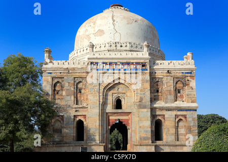 Lodi gardens, Shish Gumbad mausoleum (1500), Delhi, India Stock Photo