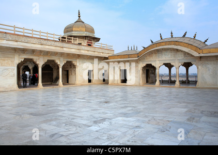 Red Fort, Khas mahal (1630-1640s), Agra, India Stock Photo