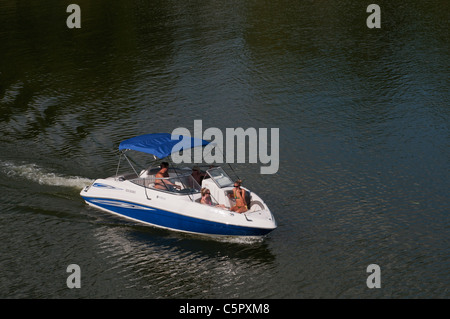 Boating the Dead River Canal in Lake County Leesburg, Florida USA Stock Photo