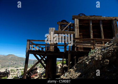 Ruins of the mill structure, Lost Horse Mine, Joshua Tree National Park, California, United States of America Stock Photo