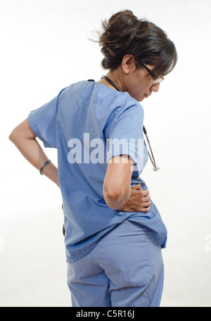 Attractive asian filipino nurse doctor healthcare worker Stock Photo